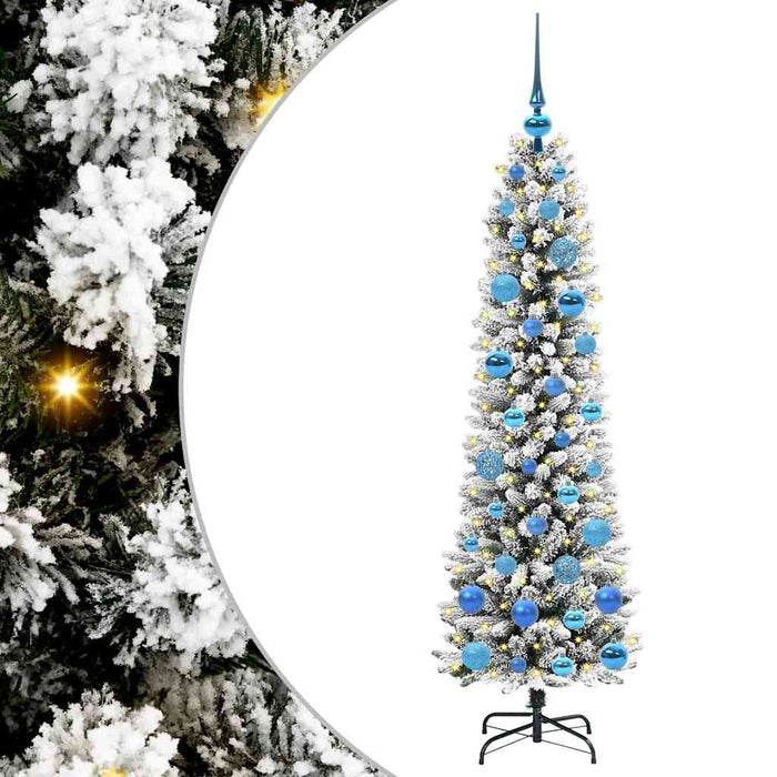 Brad de Crăciun artificial cu 150 LED Verde și alb 150 cm - WALTI WALTI