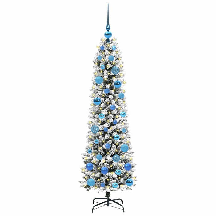 Brad de Crăciun artificial cu 150 LED Verde și alb 150 cm - WALTI WALTI