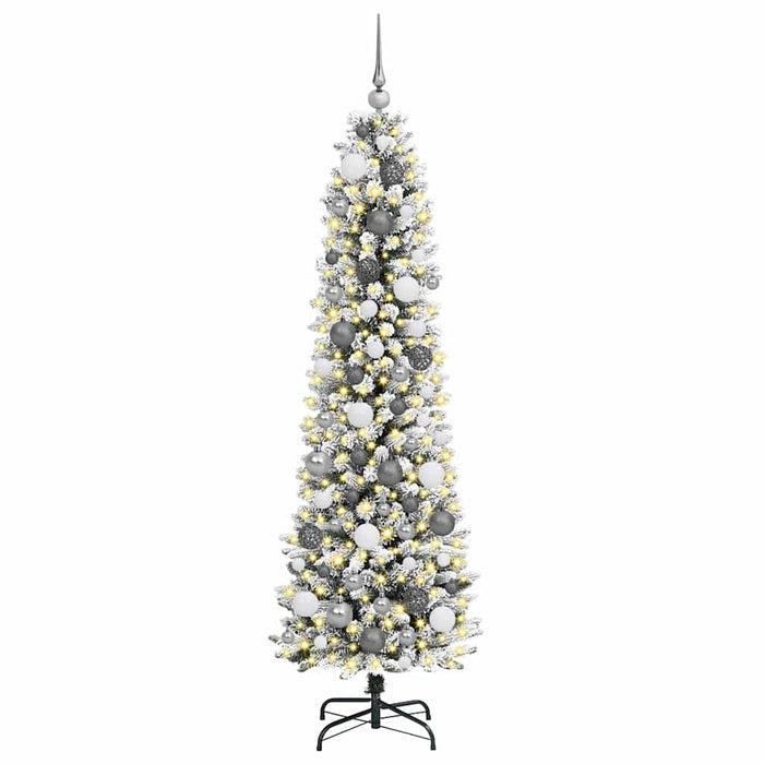 Brad de Crăciun artificial Alb 180 cm PVC și metal și plastic - WALTI WALTI