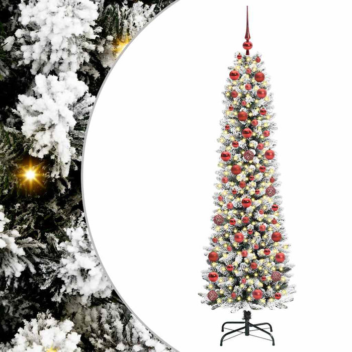 Brad de Crăciun artificial cu 300 LED Verde și alb 180 cm - WALTI WALTI