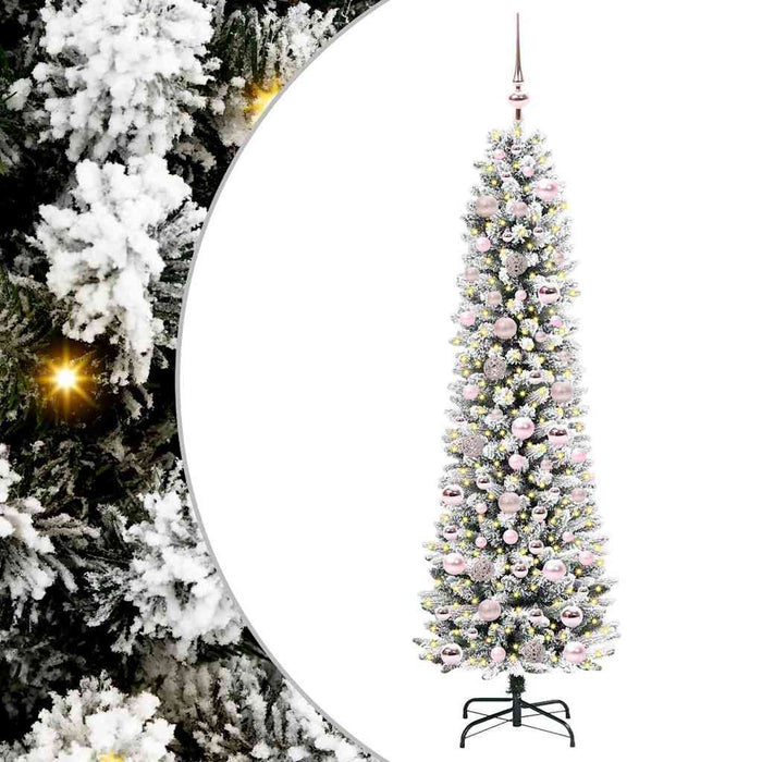 Brad de Crăciun artificial cu 300 LED Verde și alb 180 cm - WALTI WALTI