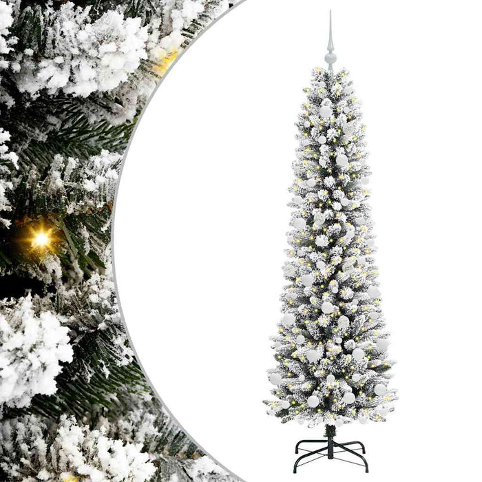 Brad de Crăciun artificial cu 300 LED Verde și alb 180 cm - WALTI WALTI