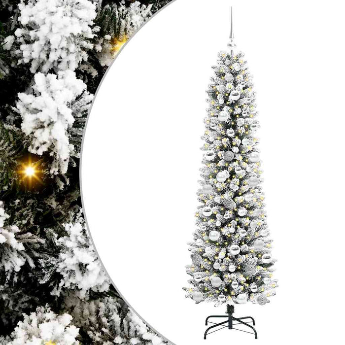 Brad de Crăciun artificial cu 300 LED Verde și alb 180 cm - WALTI WALTI