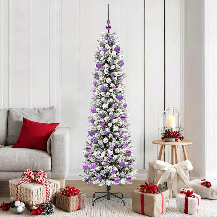 Brad de Crăciun artificial cu 300 LED Verde și alb 180 cm - WALTI WALTI
