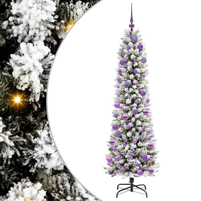 Brad de Crăciun artificial cu 300 LED Verde și alb 180 cm - WALTI WALTI