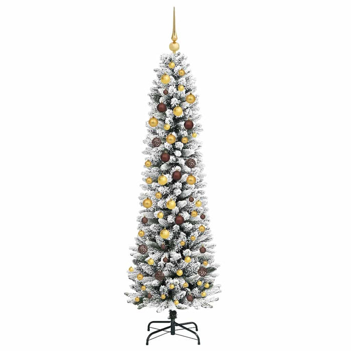 Brad de Crăciun artificial Alb 210 cm PVC și metal și plastic WALTI