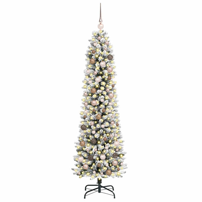 Brad de Crăciun artificial Alb 210 cm PVC și metal și plastic WALTI