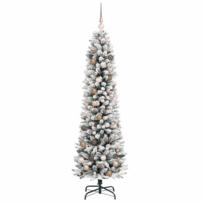 Brad de Crăciun artificial Alb 210 cm PVC și metal și plastic WALTI