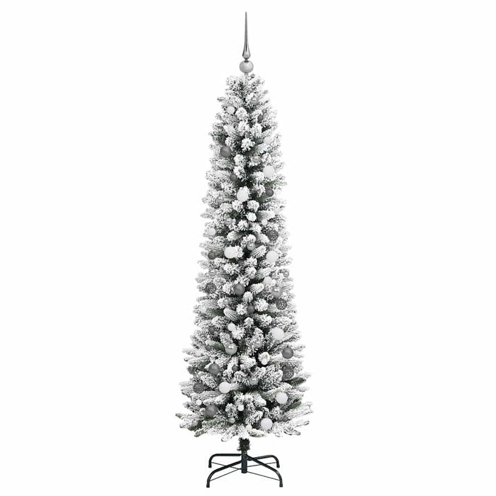 Brad de Crăciun artificial Alb 210 cm PVC și metal și plastic - WALTI WALTI