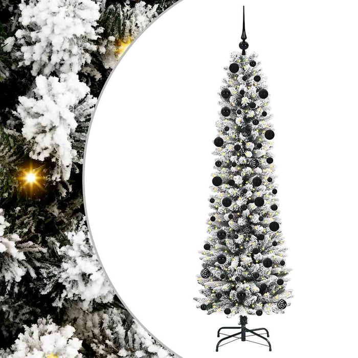 Brad de Crăciun artificial cu 300 LED Verde și alb 210 cm - WALTI WALTI