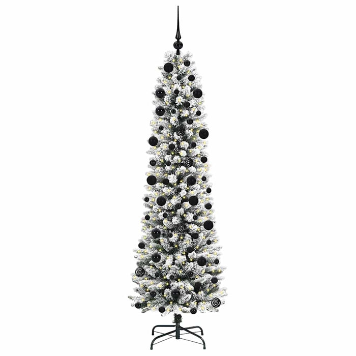 Brad de Crăciun artificial cu 300 LED Verde și alb 210 cm - WALTI WALTI
