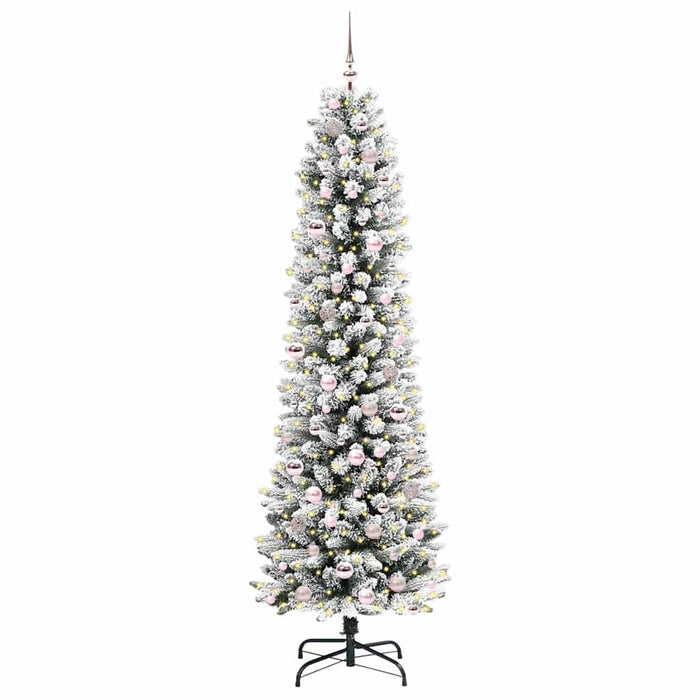 Brad de Crăciun artificial cu 300 LED Verde și alb 210 cm - WALTI WALTI