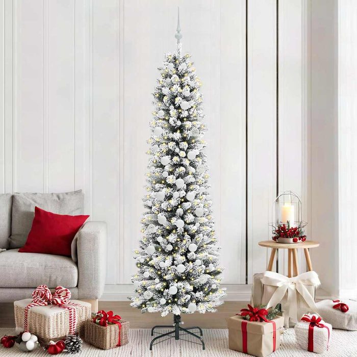 Brad de Crăciun artificial cu 300 LED Verde și alb 210 cm - WALTI WALTI