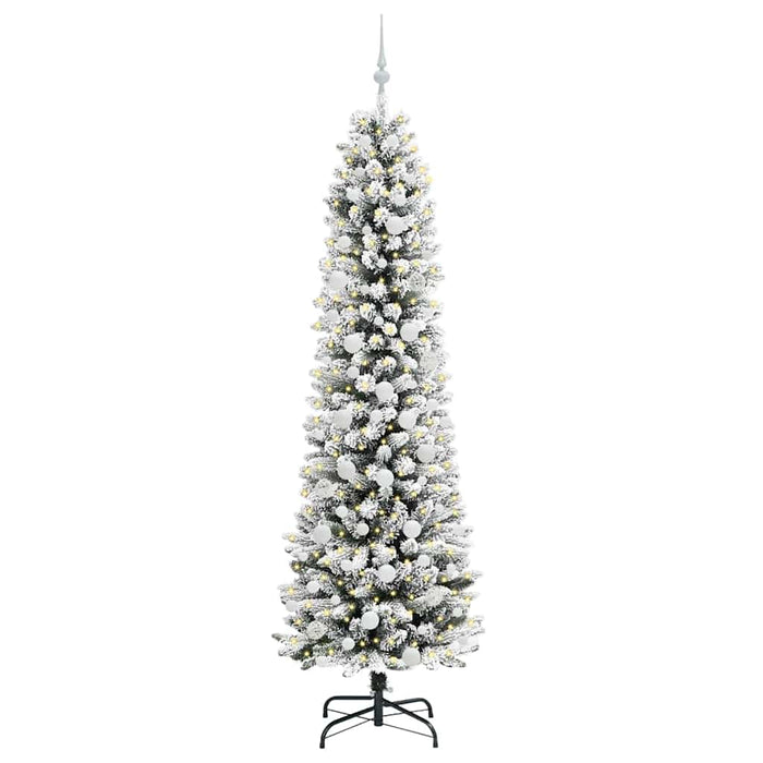Brad de Crăciun artificial cu 300 LED Verde și alb 210 cm - WALTI WALTI