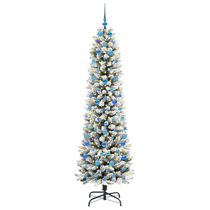 Brad de Crăciun artificial cu 300 LED Verde și alb 210 cm - WALTI WALTI