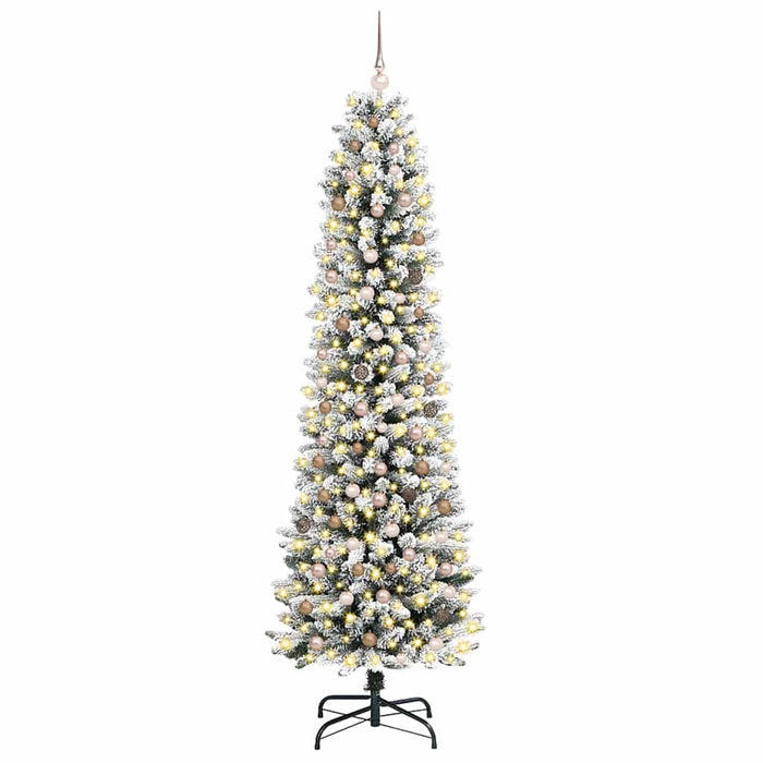 Brad de Crăciun artificial Alb 240 cm PVC și metal și plastic WALTI