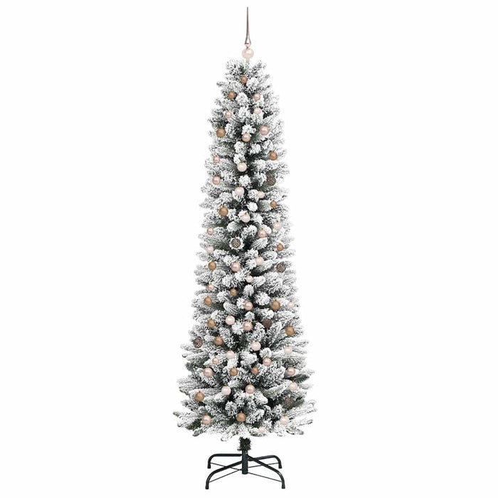 Brad de Crăciun artificial Alb 240 cm PVC și metal și plastic WALTI