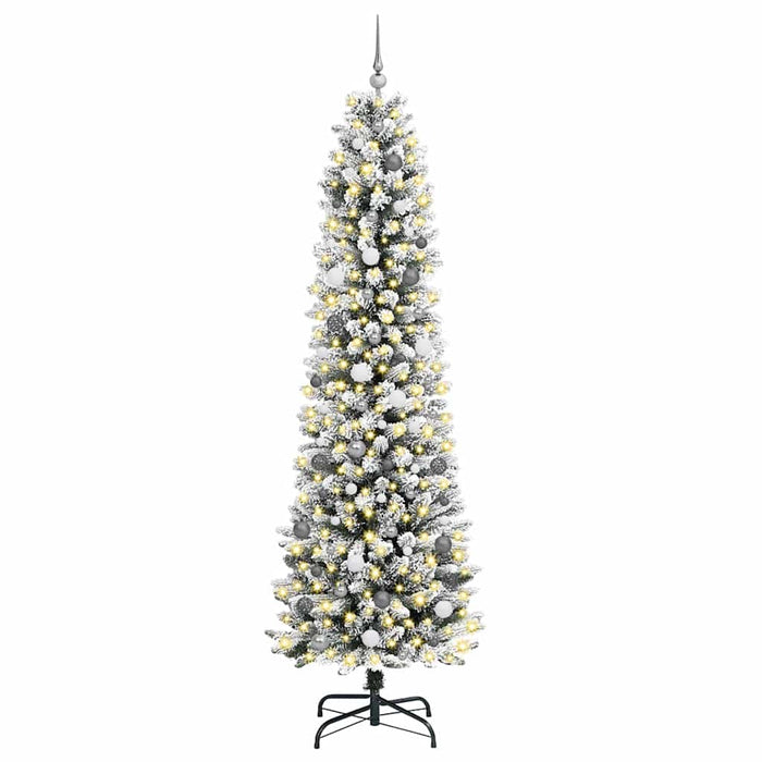 Brad de Crăciun artificial Alb 240 cm PVC și metal și plastic - WALTI WALTI