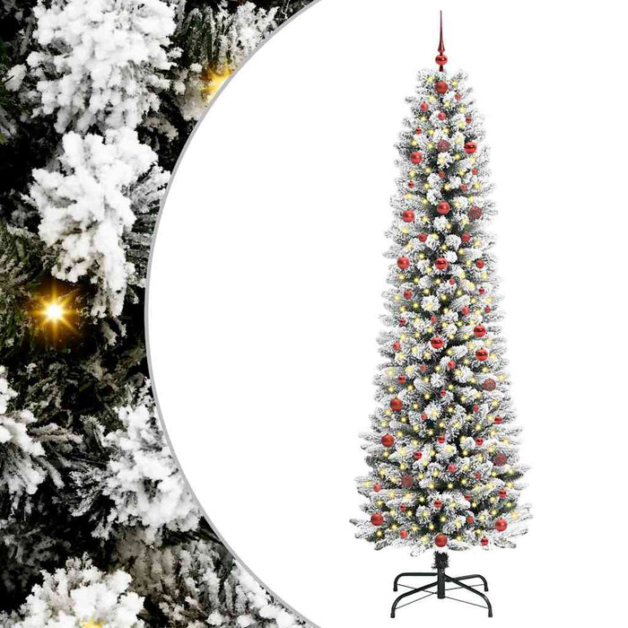 Brad de Crăciun artificial cu 300 LED Verde și alb 240 cm - WALTI WALTI