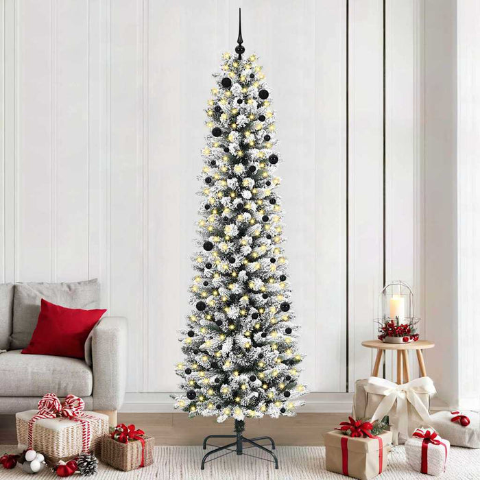 Brad de Crăciun artificial cu 300 LED Verde și alb 240 cm - WALTI WALTI