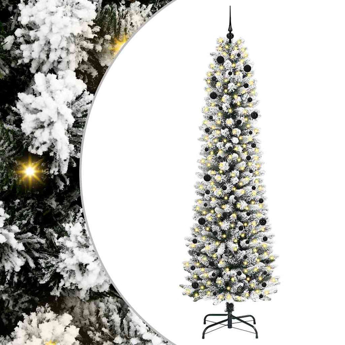 Brad de Crăciun artificial cu 300 LED Verde și alb 240 cm - WALTI WALTI
