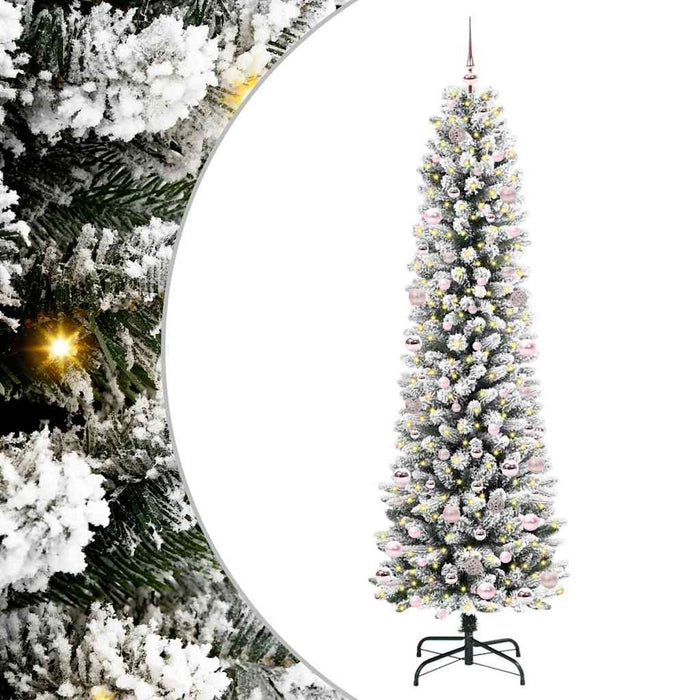 Brad de Crăciun artificial cu 300 LED Verde și alb 240 cm - WALTI WALTI