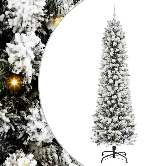 Brad de Crăciun artificial cu 300 LED Verde și alb 240 cm - WALTI WALTI