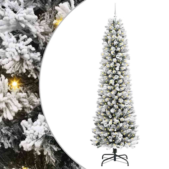 Brad de Crăciun artificial cu 300 LED Verde și alb 240 cm - WALTI WALTI