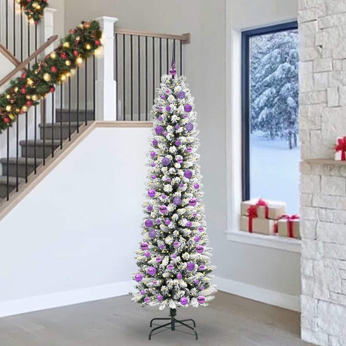 Brad de Crăciun artificial cu 300 LED Verde și alb 240 cm - WALTI WALTI