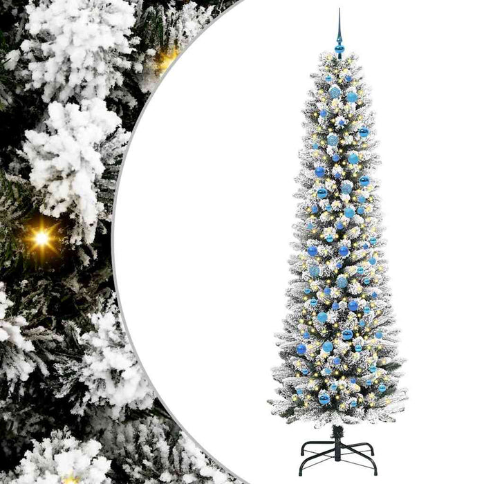 Brad de Crăciun artificial cu 300 LED Verde și alb 240 cm - WALTI WALTI