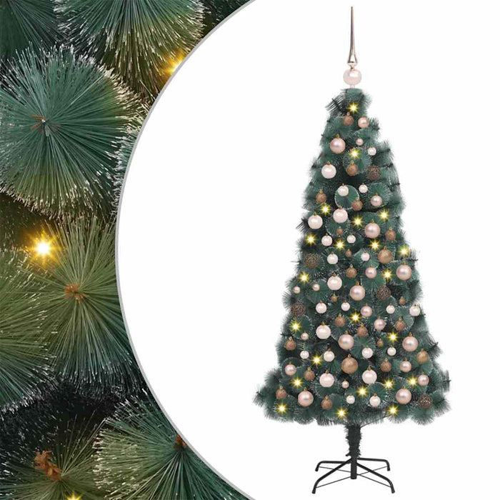 Brad de Crăciun artificial pre-luminat cu set de bile 120 cm - WALTI WALTI