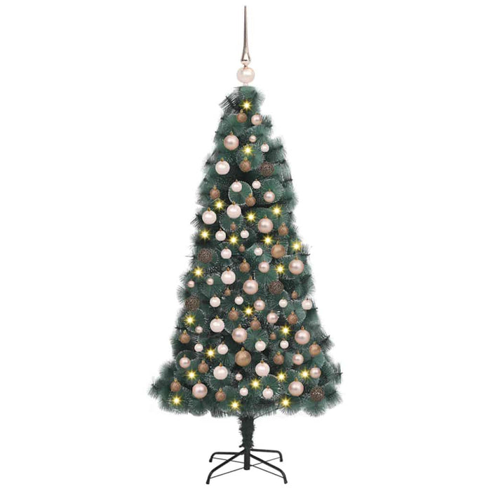 Brad de Crăciun artificial pre-luminat cu set de bile 120 cm - WALTI WALTI