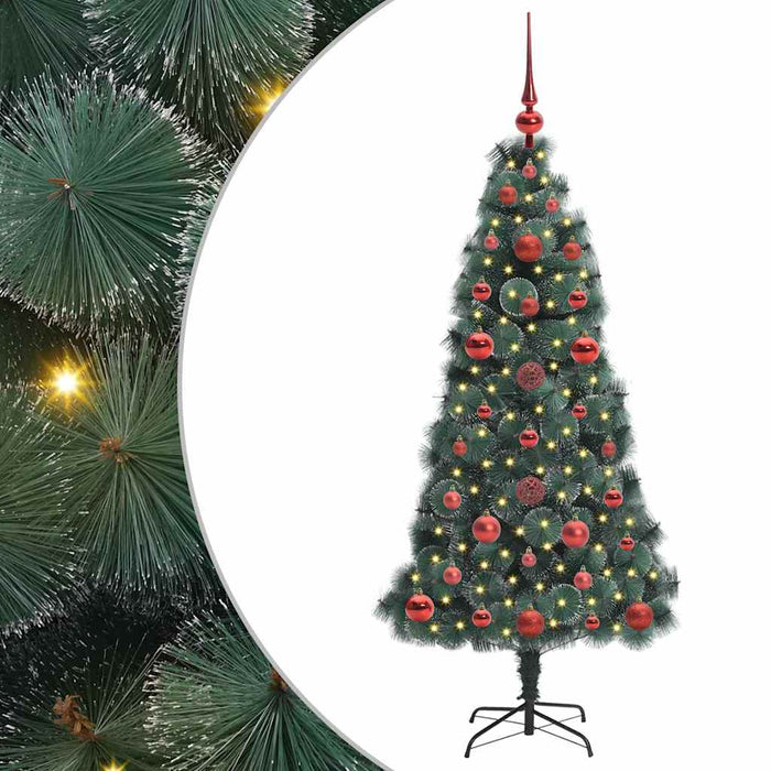 Brad de Crăciun artificial pre-iluminat cu set de bile 120 cm - WALTI WALTI