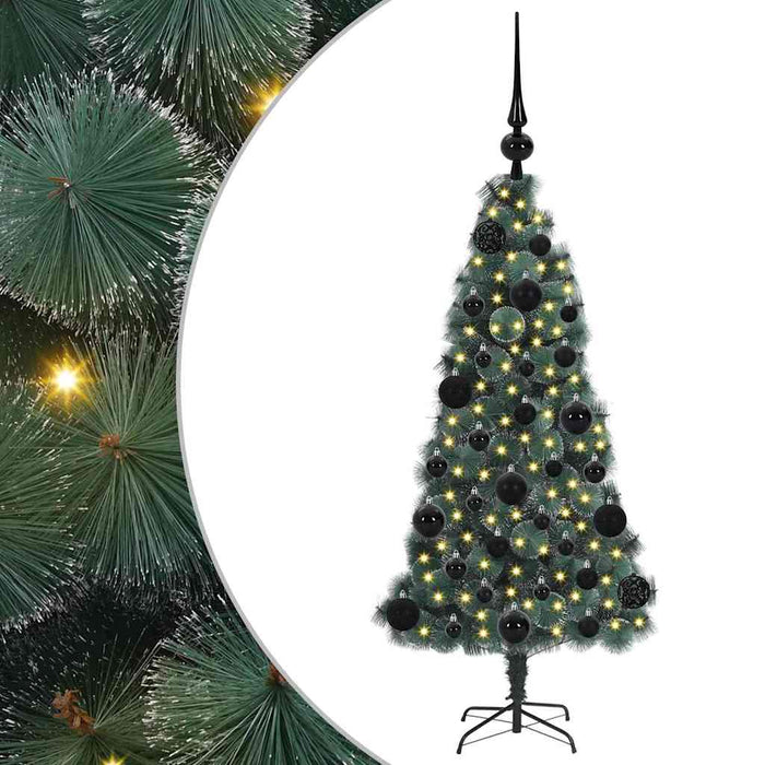 Brad de Crăciun artificial pre-luminat cu set de bile 120 cm - WALTI WALTI