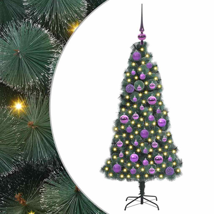Brad artificial pre-luminat de Crăciun cu set de globuri 120 cm - WALTI WALTI