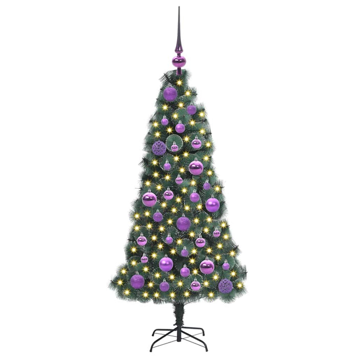 Brad artificial pre-luminat de Crăciun cu set de globuri 120 cm - WALTI WALTI