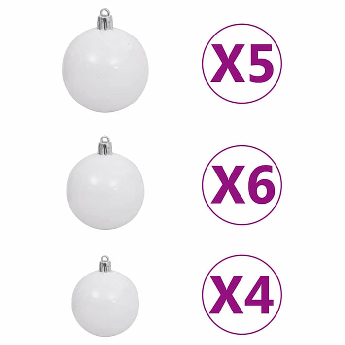 Brad artificial preiluminat de Crăciun cu set de bile 150 cm WALTI
