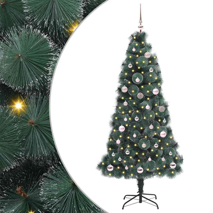 Brad de Crăciun artificial iluminat cu set de bile Verde 150 cm - WALTI WALTI