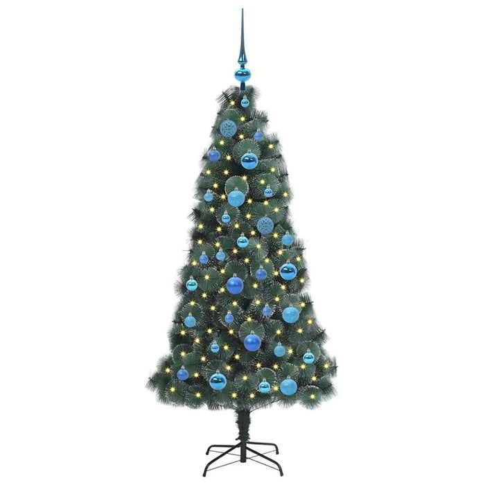 Brad de Crăciun artificial pre-iluminat cu set de mingi 150 cm - WALTI WALTI