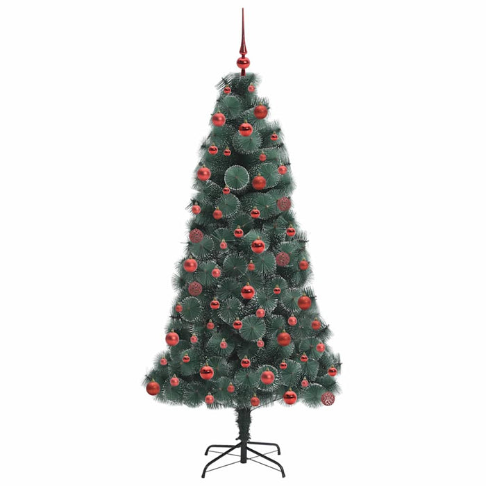 Brad artificial pre-luminat cu set de globuri Verde 180 cm PET WALTI
