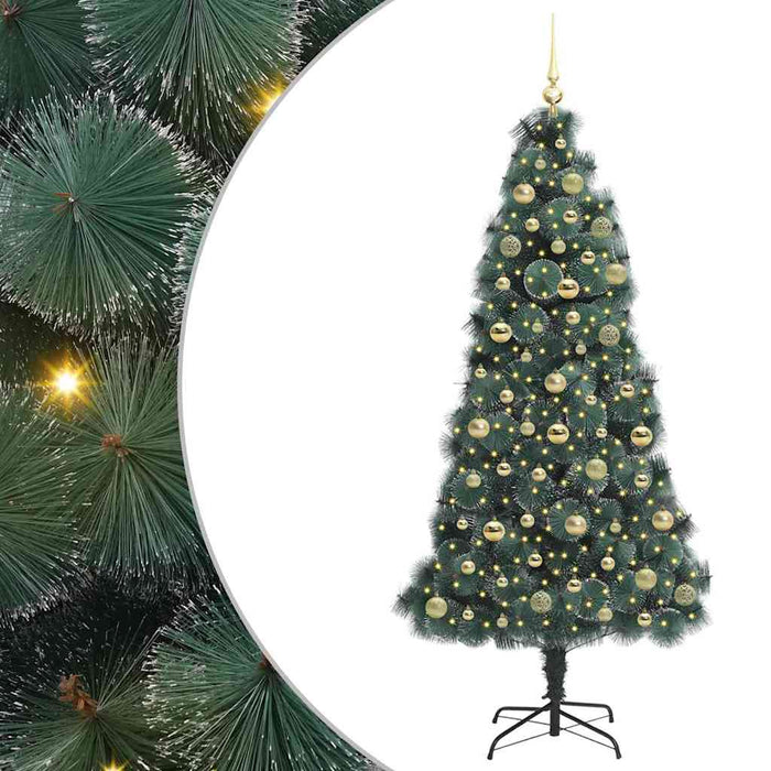 Brad de Crăciun artificial pre-luminat cu set de globuri Verde - WALTI WALTI