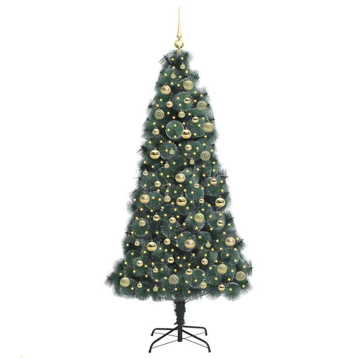Brad de Crăciun artificial pre-luminat cu set de globuri Verde - WALTI WALTI
