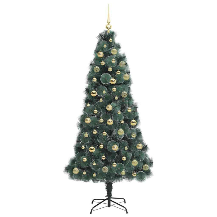 Brad de Crăciun artificial pre-luminat cu set de globuri Verde - WALTI WALTI
