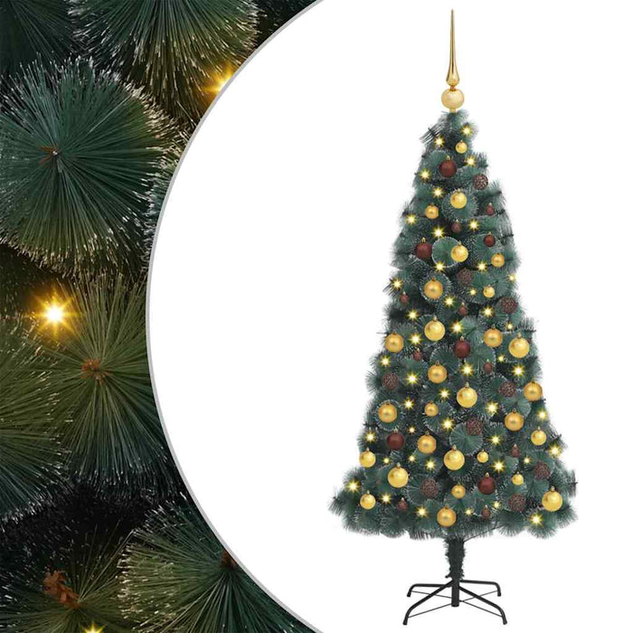 Brad de Crăciun Artificial Pre-luminat cu Set de Bile 210 cm WALTI