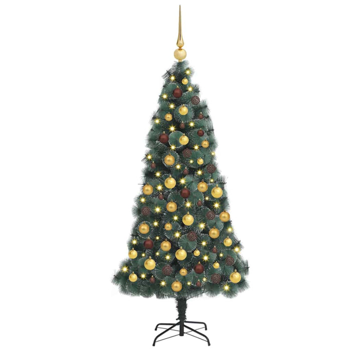Brad de Crăciun Artificial Pre-luminat cu Set de Bile 210 cm WALTI