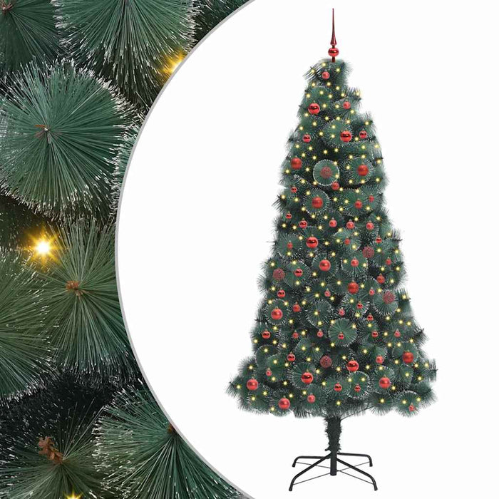 Brad de Crăciun artificial pre-iluminat cu set de bile 210 cm WALTI