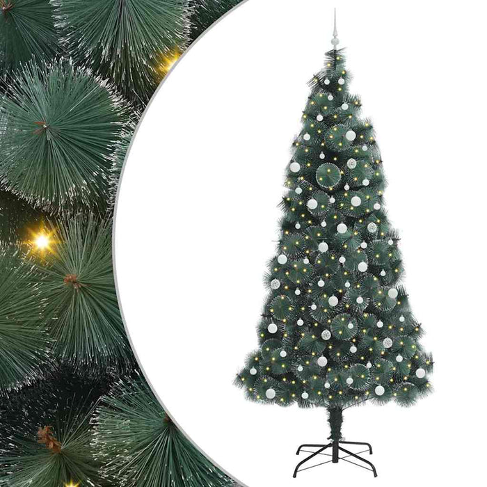Brad artificial pre-luminat cu set de bile Verde 240 cm PET - WALTI WALTI