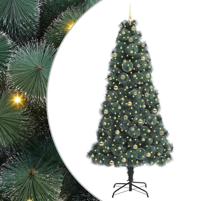 Brad de Crăciun artificial pre-iluminat cu set de bile Verde - WALTI WALTI