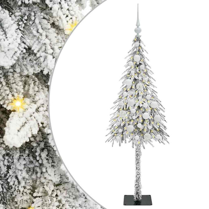 Brad de Crăciun cu 150 LED cu suport Alb 120 cm PE și Oțel WALTI
