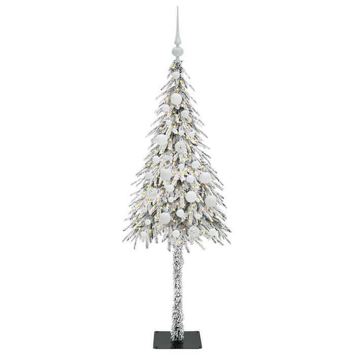 Brad de Crăciun cu 150 LED cu suport Alb 120 cm PE și Oțel WALTI